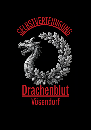 Drachenblut Vösendorf – Drachenkopf mit Eichenlaub und dem Schriftzug Selbstverteidigung